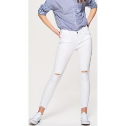 Odzież damska: Spodnie skinny - Biały
