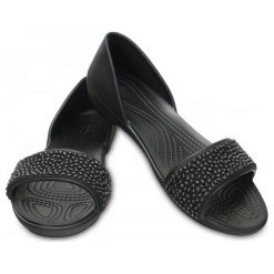 Sandały damskie: Crocs Sandały Damskie Crocslina Embellish Dorsay Flat, Black/Black w6 (36,5)