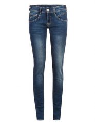 Herrlicher Dżinsy - Skinny fit - w kolorze granatowym rozmiar: W24. Niebieskie jeansy damskie Herrlicher. Za 109.78 zł.