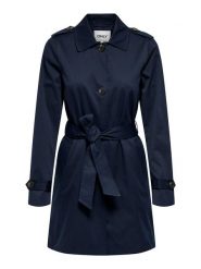 ONLY Trencz w kolorze granatowym rozmiar: L. Niebieskie płaszcze damskie Only, l, bez wzorów, z tkaniny, bez kaptura. Za 104.99 zł.