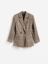 Marynarka z wełną - wielobarwny. Marynarki i żakiety damskie Reserved, l, bez wzorów, z tkaniny. Za 299.99 zł.