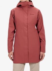 Parka przeciwdeszczowa damska Berghaus Omeara Long Shell Jacket. Czerwone parki damskie Berghaus, l, bez kaptura. Za 775.49 zł.