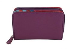 Portfel skórzany BARBERINI'S fioletowy WB-009-40. Fioletowe portfele damskie Barberinis, bez wzorów, ze skóry. Za 169.99 zł.