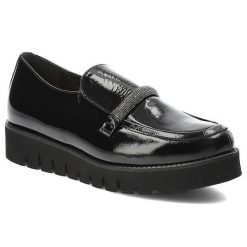 Czarne Półbuty Armodo Eleganckie Buty Damskie. Czarne półbuty damskie Armodo, na wiosnę, z aplikacjami, ze skóry, bez obcasa, na platformie, bez zapięcia. Za 379.00 zł.