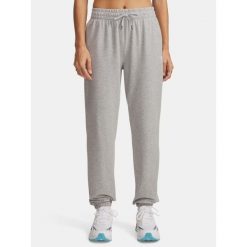 Spodnie damskie Under Armour Sport Terry Jogger. Szare spodnie sportowe damskie Under Armour, bez wzorów, na fitness i siłownię. Za 159.99 zł.