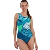 Strój Kąpielowy Speedo Placement U-Back – Niebiesko-Zielony – Rozmiar 28. Niebieskie stroje jednoczęściowe Speedo, bez wzorów. Za 546.49 zł.