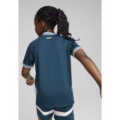 Młodzieżowa koszulka wyjazdowa Olympique Marsylia 24/25 PUMA. Niebieskia bluzki damskie Puma, m, bez wzorów, bez kołnierzyka, bez ramiączek. Za 301.00 zł.