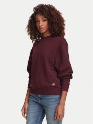Tommy Hilfiger Bluza Script Terry WW0WW52355 Bordowy Regular Fit. Czerwone bluzy damskie Tommy Hilfiger, xxs, bez wzorów, z bawełny, bez kaptura. Za 409.99 zł.
