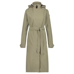 Długa wodoodporna kurtka damska Agu Trench Coat. Zielone kurtki damskie AGU, bez wzorów, bez kaptura. Za 840.50 zł.