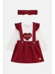 Guess Kids Sukienka codzienna 184447 Biały Classic Fit. Białe sukienki dziewczęce Guess Kids, z aplikacjami, bez ramiączek, proste. Za 294.99 zł.