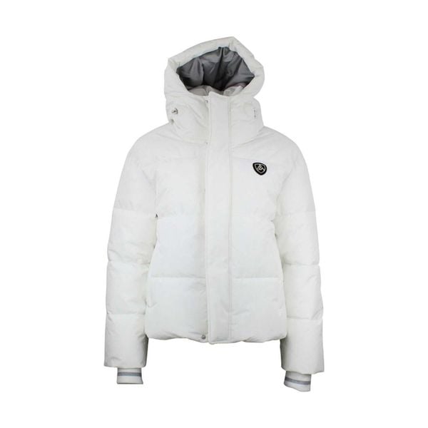 Kurtka narciarska damska Peak Mountain Achloe. Białe kurtki damskie Peak Mountain, na zimę, bez wzorów, z puchu, bez kaptura. W wyprzedaży za 636.50 zł.