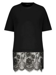 Sublevel Koszulka w kolorze czarnym rozmiar: M/L. Czarne bluzki damskie Sublevel, l, bez wzorów, z koronki, bez kołnierzyka, bez ramiączek. Za 82.99 zł.