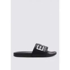 Sandały EA7 SCARPE BEACHWEAR Czarny. Białe sandały damskie EA7, bez wzorów, z syntetyku, bez obcasa, bez zapięcia. Za 193.04 zł.