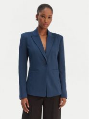 Patrizia Pepe Marynarka 8S0584/A715-CA97 Niebieski Regular Fit. Niebieskie marynarki i żakiety damskie Patrizia Pepe, s, bez wzorów, z wiskozy. Za 1,859.00 zł.