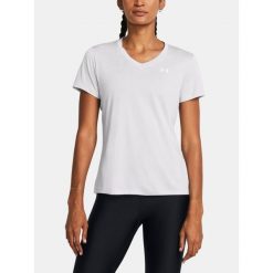 Koszulka Damska Sportowa Under Armour Tech Ssv-Twist. Białe obuwie sportowe damskie Under Armour, bez zapięcia, na fitness i siłownię. W wyprzedaży za 48.60 zł.