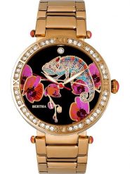 Bertha Zegarek kwarcowy "Camilla" w kolorze złoto-czarnym rozmiar: onesize. Czarne, analogowe zegarki damskie Bertha, ze stali. Za 260.99 zł.