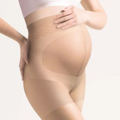Rajstopy Gabriella Mamma 20 den beige. Brązowe rajstopy Gabriella, bez wzorów, z bawełny. Za 31.90 zł.