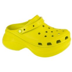 Klapki Crocs Classic Bae Clog 206302-312 zielone. Zielone klapki damskie bez wzorów, z gumy, bez obcasa, bez zapięcia. Za 401.52 zł.