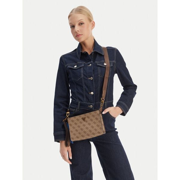 Saszetka Guess. Brązowe nerki i saszetki damskie Guess, z aplikacjami. Za 309.99 zł.