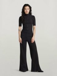 G-Star Kombinezon w kolorze czarnym rozmiar: L. Czarne kombinezony damskie G-Star, l, bez wzorów, z bawełny, retro, bez kołnierzyka, bez ramiączek. Za 236.95 zł.