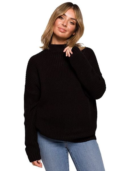 Be Wear Sweter w kolorze czarnym rozmiar: L/XL. Czarne swetry klasyczne damskie Be Wear, l, ze splotem, bez kołnierzyka. Za 105.14 zł.