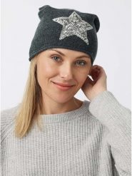 Zwillingsherz Czapka beanie w kolorze antracytowym rozmiar: onesize. Czarne czapki damskie Zwillingsherz, bez wzorów, z kaszmiru. Za 83.42 zł.