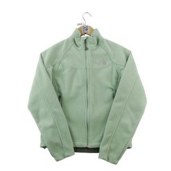 Second life - Damska kurtka polarowa WindWall zielona - Jak nowy. Zielone kurtki sportowe damskie The North Face, l, bez wzorów, z materiału, bez kaptura. Za 212.96 zł.
