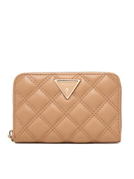 Guess Portfel Giully II Sgl SWQG96 73140 Beżowy. Brązowe portfele damskie Guess, z aplikacjami, ze skóry. Za 139.99 zł.