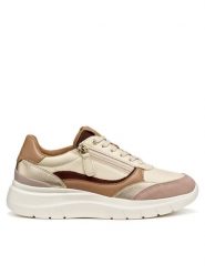 Geox Sneakersy D Plummery D56YNE 0BC6P C1056 Écru. Obuwie sportowe damskie Geox, ze skóry, bez zapięcia. Za 289.99 zł.