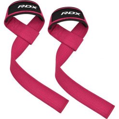 Pasy do podnoszenia W1 - Różowy. Czerwone paski damskie RDX SPORTS, bez wzorów. Za 252.90 zł.