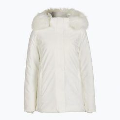 Kurtka ocieplana damska CMP 35K3626F Zip Hood Synthetic Fur. Białe kurtki damskie CMP, bez wzorów, z puchu, bez kaptura. Za 529.99 zł.