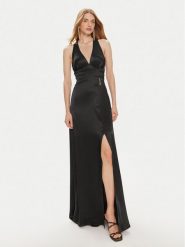 Fracomina Sukienka wieczorowa FQ24SD3024W45101 Czarny Slim Fit. Czarne sukienki damskie Fracomina, bez wzorów, z wiskozy, wizytowe, bez ramiączek. Za 1,129.00 zł.