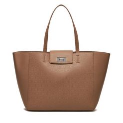 Torebka Calvin Klein. Brązowe shopper bag Calvin Klein, bez wzorów, bez dodatków. Za 489.99 zł.