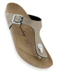 Sunbay Japonki "Camelia" w kolorze złotym rozmiar: 37. Żółte klapki damskie Sunbay, bez wzorów, z otwartym noskiem, bez obcasa, bez zapięcia. Za 144.92 zł.