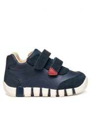 Geox Sneakersy B Iupidoo B5655B 0CL22 C0735 Granatowy. Niebieskie buty sportowe chłopięce Geox, ze skóry, bez zapięcia. Za 199.99 zł.