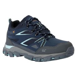 Damskie Buty Do Chodzenia Holcombe III Low. Niebieskie obuwie trekkingowe damskie Regatta, bez zapięcia. Za 295.99 zł.