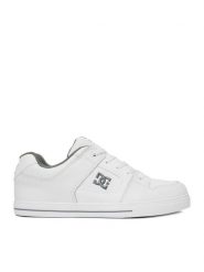 DC Shoes Sneakersy EO-PURE DC01783112 Biały. Białe buty sportowe chłopięce DC Shoes, ze skóry, bez zapięcia. Za 229.99 zł.