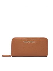 Valentino Portfel Brixton VPS7LX155 Brązowy. Brązowe portfele damskie Valentino, bez wzorów, ze skóry. Za 249.99 zł.