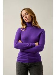 AUTHENTIC CASHMERE Kaszmirowy golf "Bise" w kolorze fioletowym rozmiar: XL. Różowe golfy damskie AUTHENTIC CASHMERE, xl, bez wzorów, z kaszmiru, bez ramiączek. Za 347.99 zł.