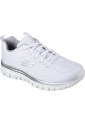 Trampki Skechers Get Connected 12615WSL, Biały, Kobiety. Białe trampki damskie Skechers, bez wzorów, z materiału, bez zapięcia. Za 249.99 zł.