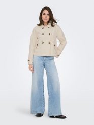 ONLY Kurtka przejściowa w kolorze beżowym rozmiar: L. Brązowe kurtki damskie Only, l, bez wzorów, z materiału, bez kaptura. Za 130.99 zł.