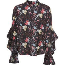 Bluzka z falbanami bonprix czarny w kwiaty. Bluzki damskie marki Mohito. Za 59.99 zł.