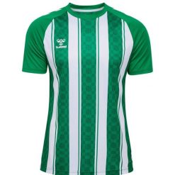Koszulka Hummel Match striped. Białe bluzki damskie Hummel, bez wzorów, sportowe, bez kołnierzyka, bez ramiączek. Za 214.50 zł.