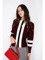 ASSUILI Kaszmirowy sweter w kolorze bordowym rozmiar: 42. Czerwone swetry klasyczne damskie Assuili, z kaszmiru, bez kołnierzyka. Za 201.08 zł.