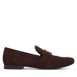 Lordsy Tory Burch. Brązowe półbuty damskie Tory Burch, bez wzorów, bez obcasa, bez zapięcia. Za 1,724.00 zł.