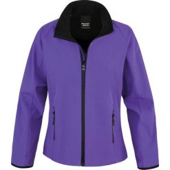 Kurtka Result Softshell Femme Printable. Czarne kurtki damskie RESULT, bez wzorów, z softshellu, bez kaptura. Za 161.50 zł.