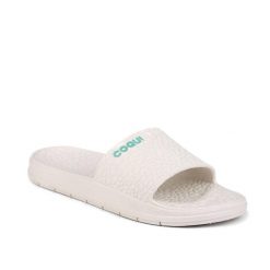 Klapki basenowe damskie Coqui Rune. Białe klapki damskie Coqui, bez wzorów, bez obcasa, bez zapięcia. Za 125.99 zł.