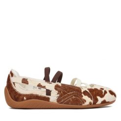 Baleriny Puma. Brązowe balerinki damskie Puma, bez wzorów. Za 479.99 zł.