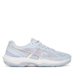 Buty halowe Asics. Niebieskie obuwie sportowe casual damskie Asics, bez zapięcia. Za 299.99 zł.