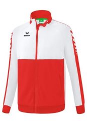 Kurtka treningowa Erima Six Wings Junior wielokolorowa. Niebieskie kurtki damskie Erima, bez wzorów, z materiału, bez kaptura. Za 267.99 zł.